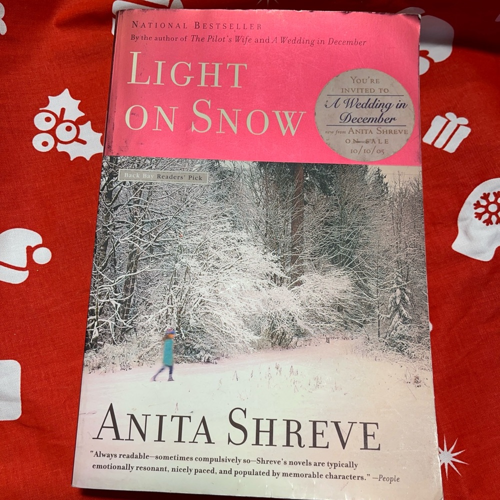 Used Christmas Book-Light on Snow -Anita Shreve
